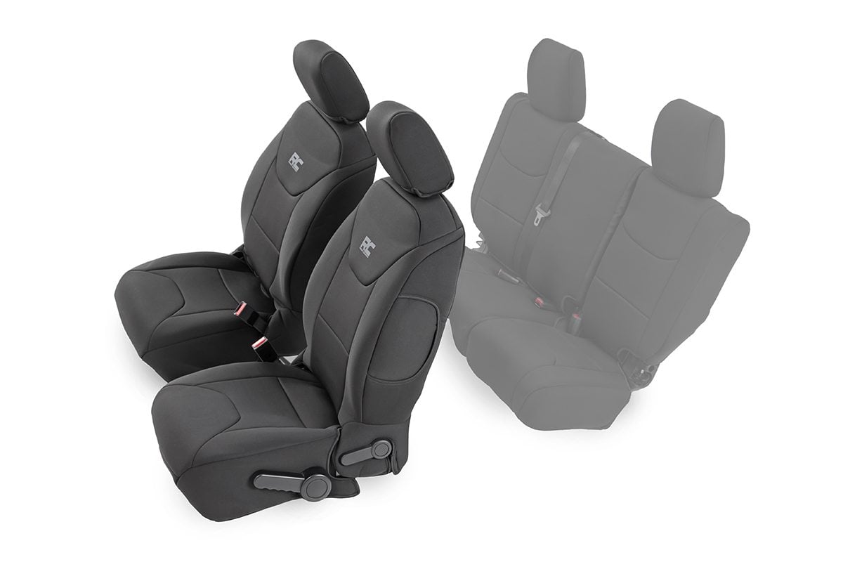 Rough Country Seat Covers | Front and Rear | 4-Door | Jeep Wrangler JK 4WD (2013-2018)