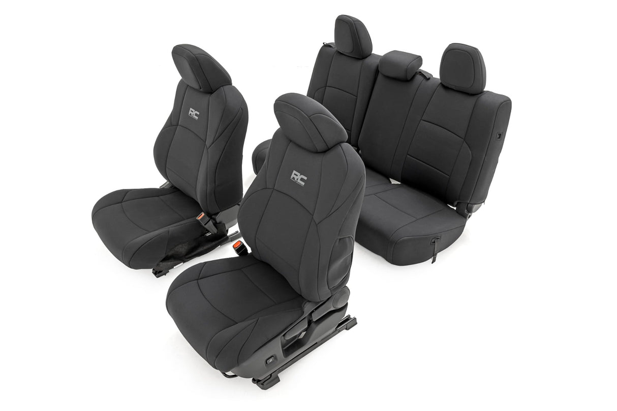 Rough Country Seat Covers | FR & RR | Double Cab | Toyota Tacoma 2WD/4WD (2024-2026)