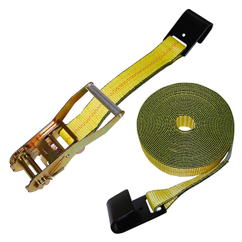 2"x30' Ratchet Strap With Flat Hooks