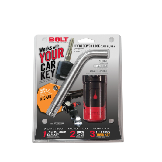 BOLT Locks 7023583 Receiver Hitch Lock – 5/8"- Nissan Keyed