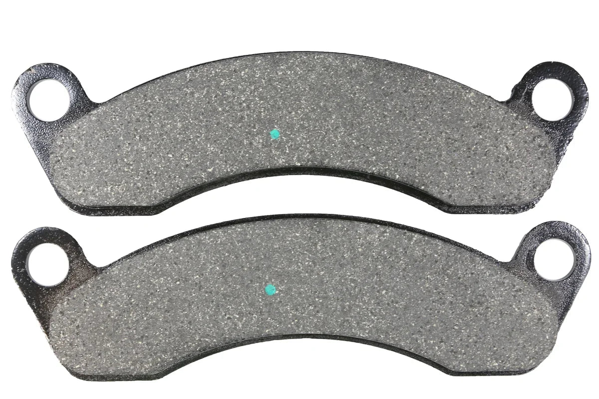 Two brake pads on a white background
