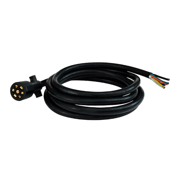 Mighty Cord A10-7W10 7-Way RV Trailer Cord | 10 ft Molded Cable | Sealed Trailer End