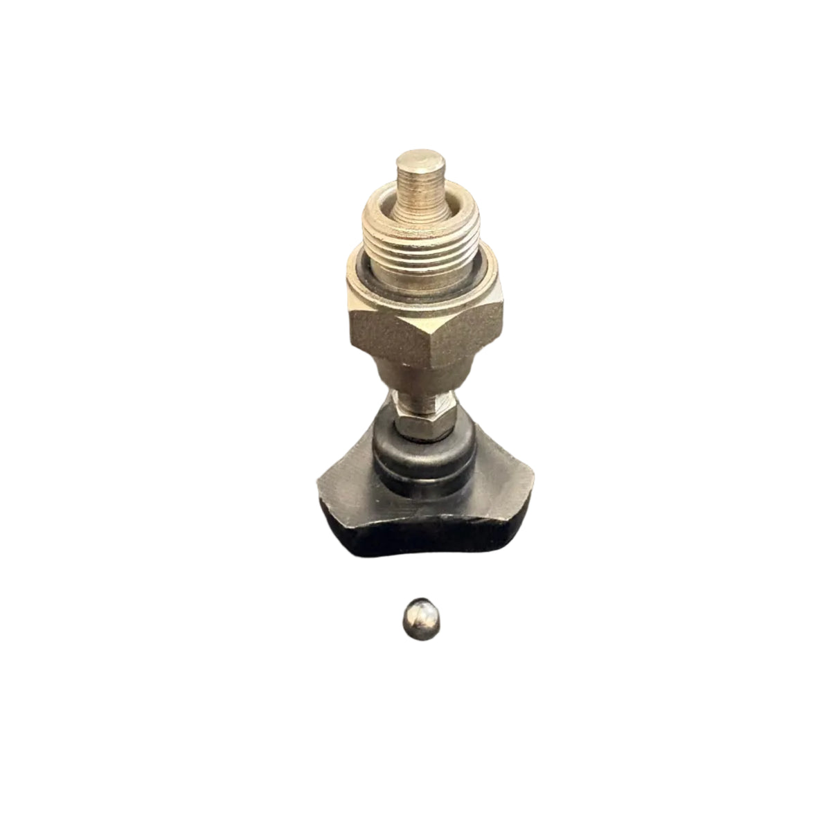 Behnke Reel Trailer Hand Pump Knob & Valve on white background