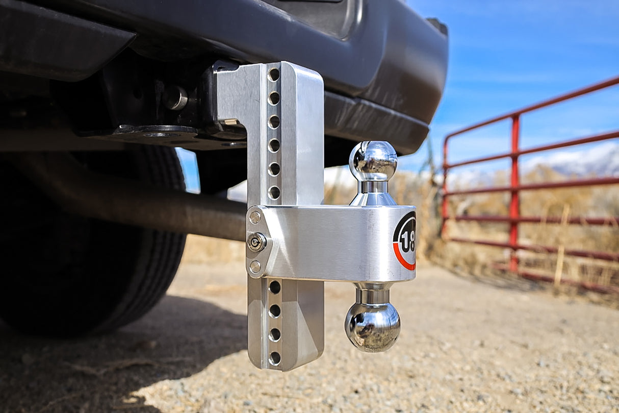 180 Hitch 10" Drop Hitch w/ 2.5" Shank Chrome Plated Combo Ball (10K/18.5K GTWR) w/ WS05