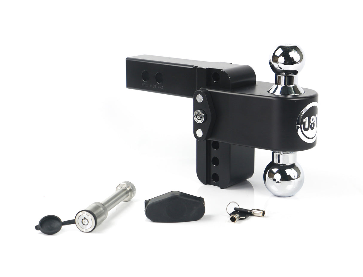 Cerakote 180 Hitch 4" Drop Hitch w/ 2.5" Shank Chrome Plated Combo Ball (10K/18.5K GTWR) w/ WS05