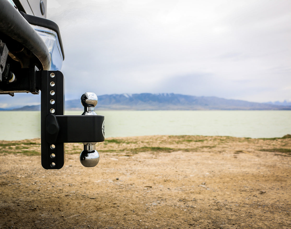 Cerakote 180 Hitch 8" Drop Hitch w/ 2" Shank Chrome Plated Combo Ball (10K/12.5K GTWR) w/ WS05