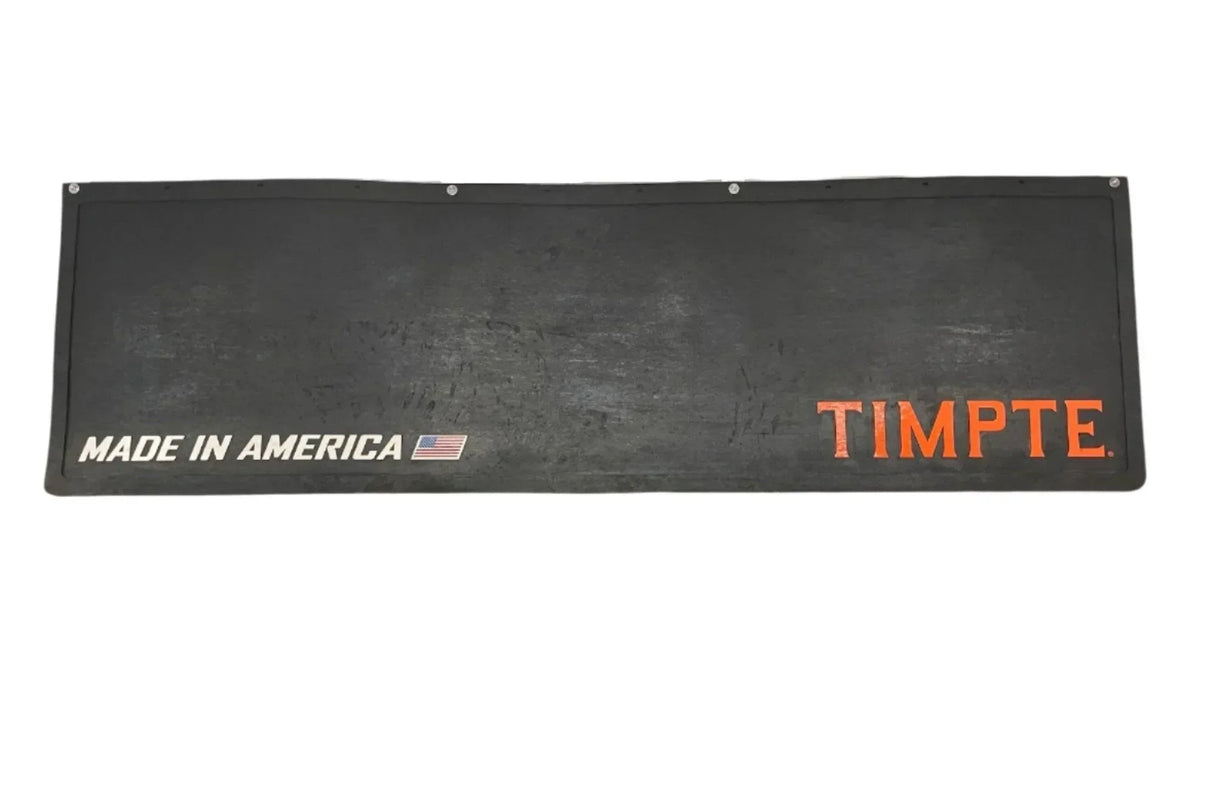 TIMPTE black truck mud flap with 'MADE IN AMERICA' and USA flag graphic