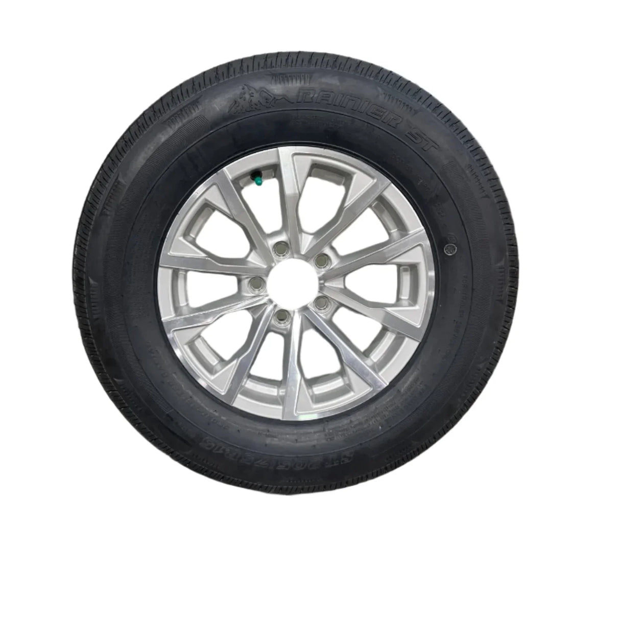 15" 5 on 4.5" Edge Silver Aluminum Wheel/Tire Combo for Sure-Trac Trailers - Rodoc Leasing Sales & Service