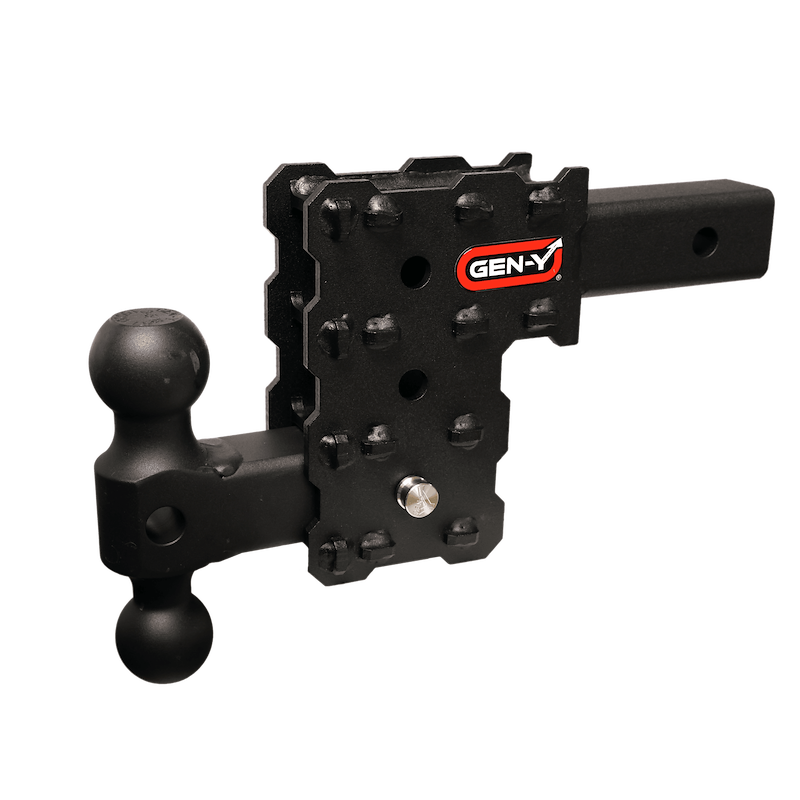 Gen-Y Hitch GH-2613X Phantom-X Adjustable Trailer Hitch Ball Mount | Fits 2" Receiver | Pintle Lock & Dual Ball (2" & 2-5/16") | 10,000 LB Towing Capacity | 4-1/2" Drop / 4-1/2" Rise