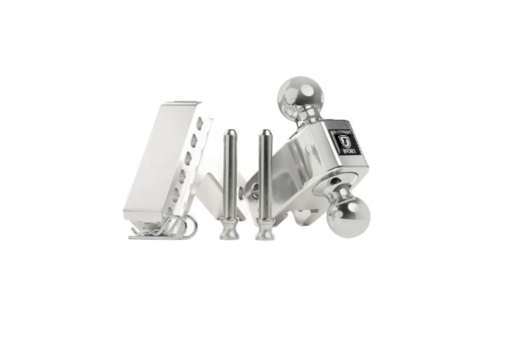 BulletProof AL202 Aluminum Adjustable Hitch – 2" Receiver, Dual Ball, 14K