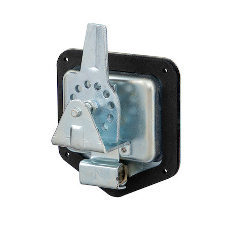 Zinc Plated Steel Flush Mount Single Point T-Handle Latch Assembly with Mounting Holes L8915 – Buyers Products L8915