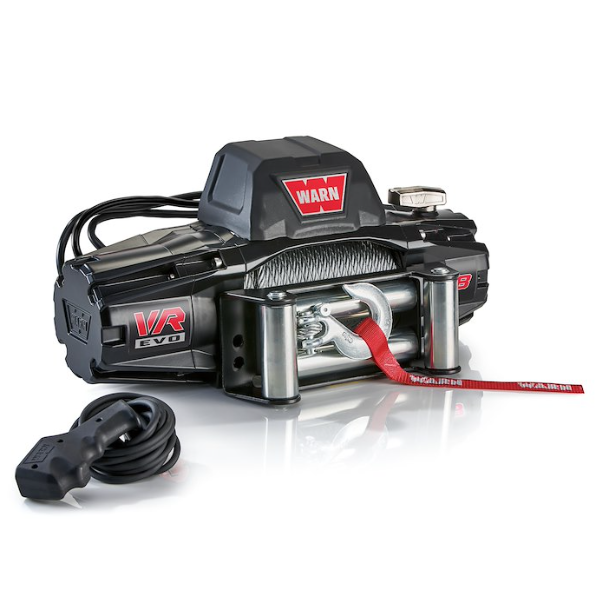 Winch with cable on a white background