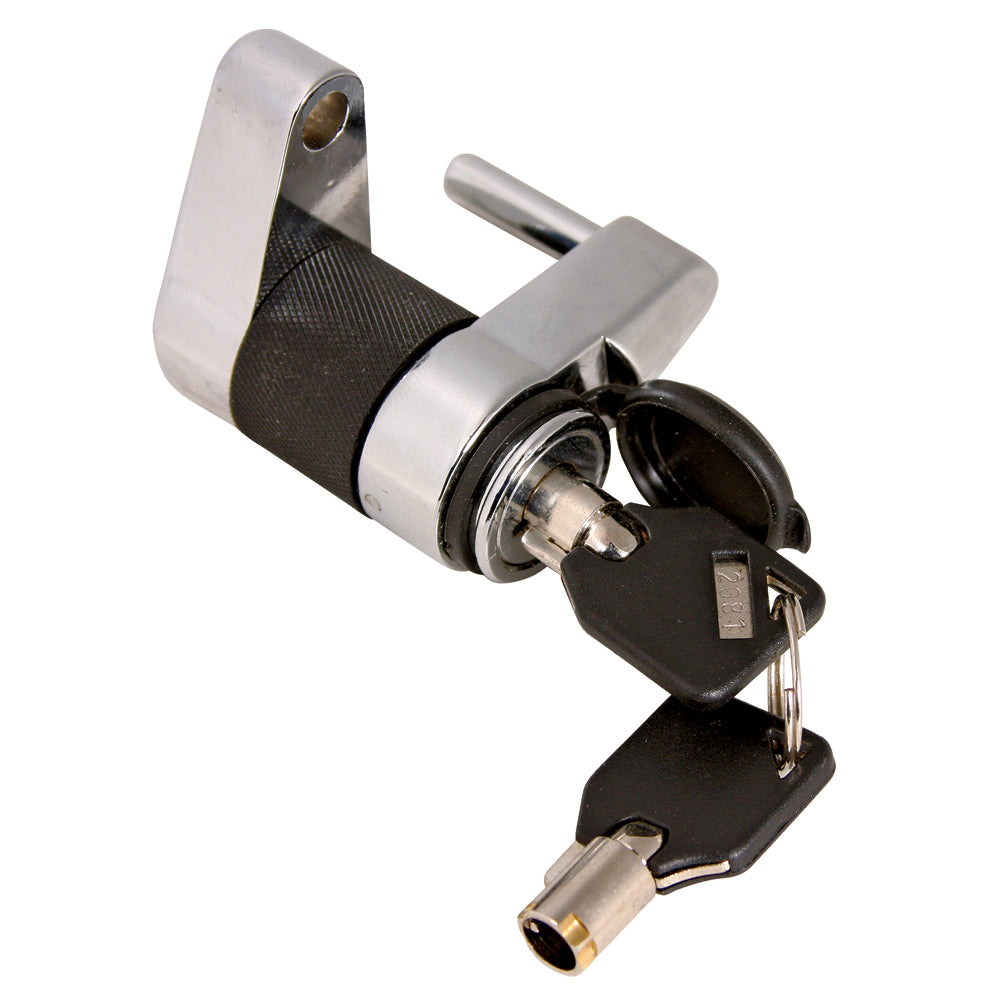 Trimax TMC10 chrome trailer coupler latch lock with keys