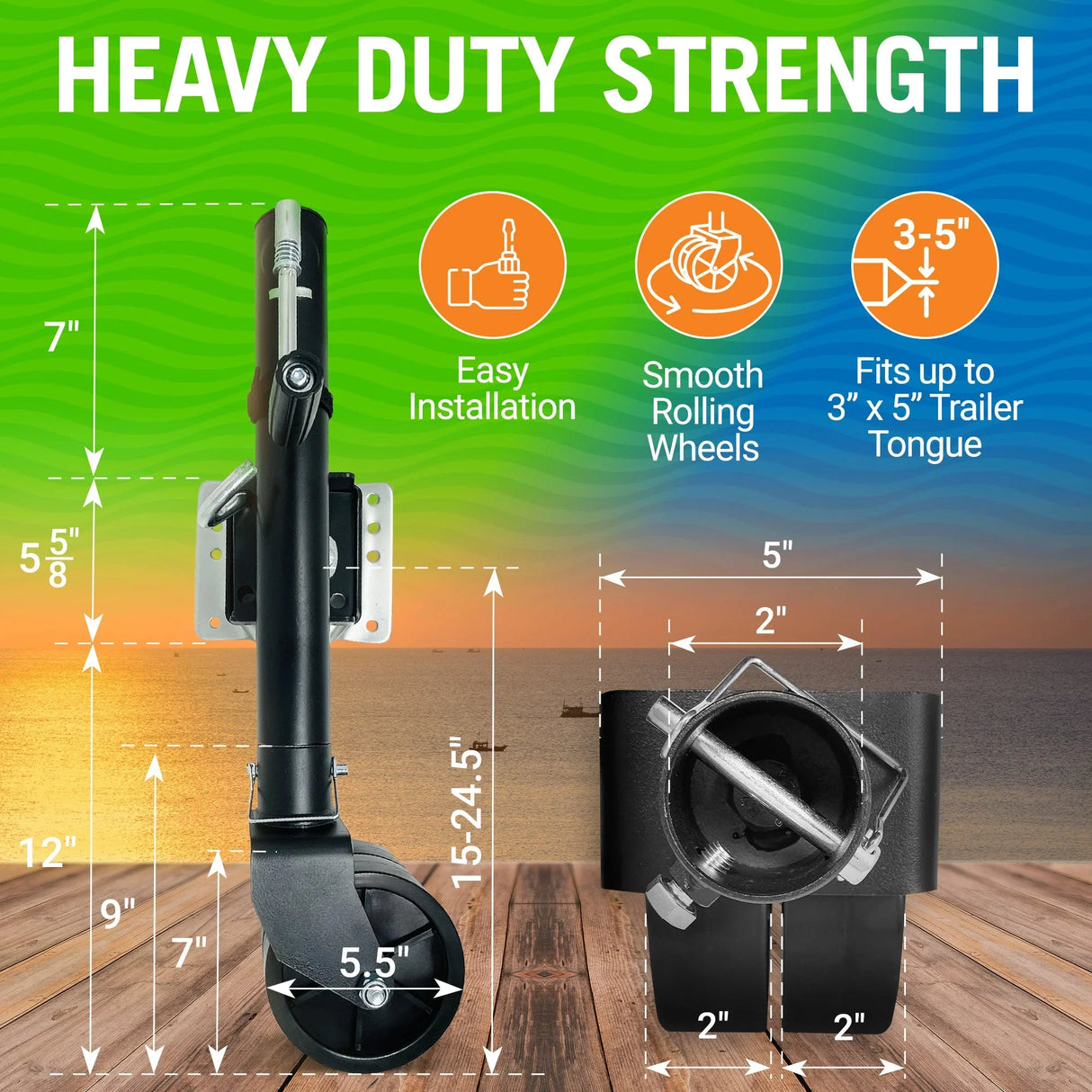 Trailer Jack and Wheel
