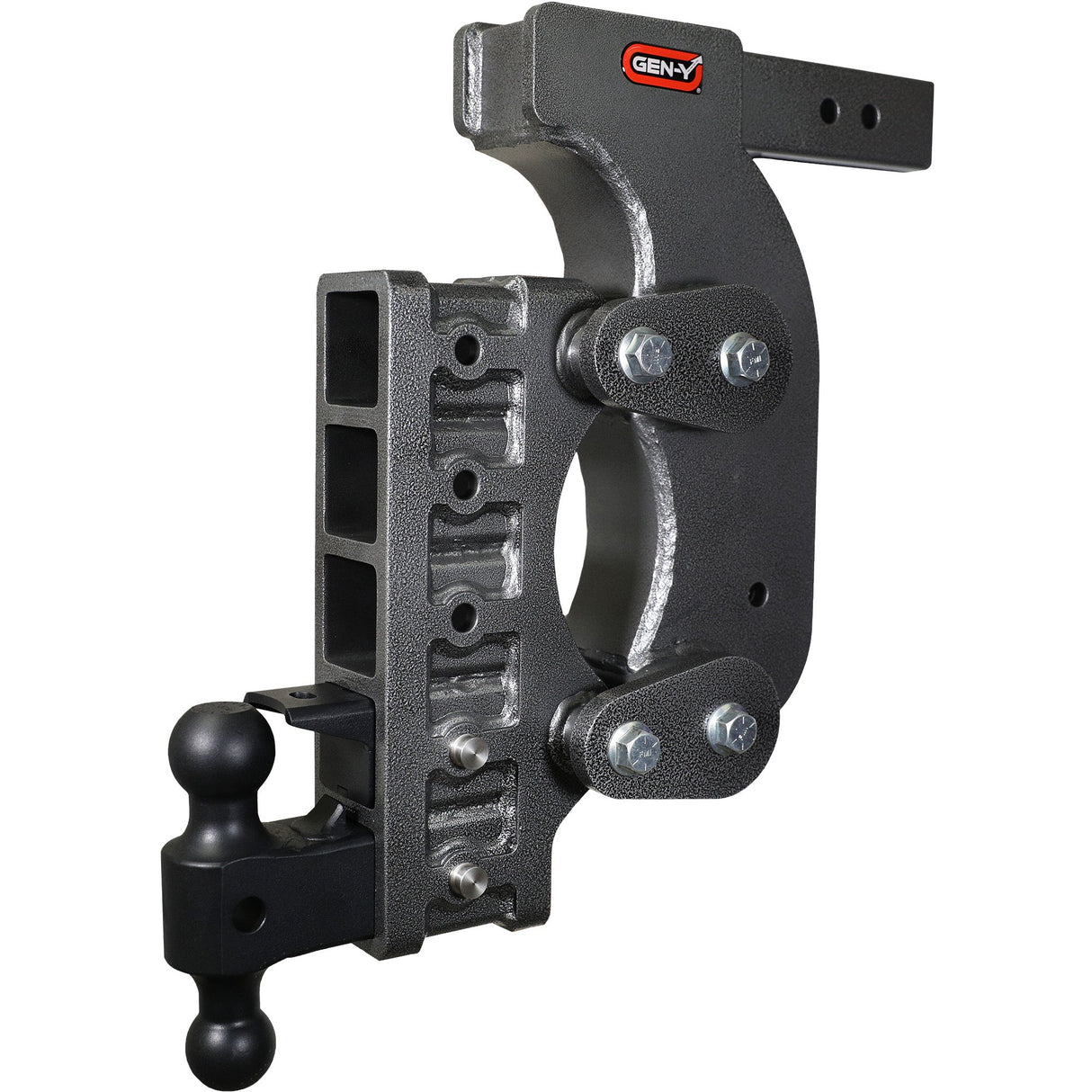 Gen-Y The BOSS TORSION-FLEX 2.5" Receiver 18" Drop 2.4K TW 21K Hitch & GH-061 Dual-Ball & GH-062 Pintle Lock & GH-0101 Stab Kit