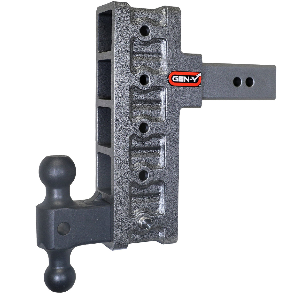 Gen-Y MEGA-DUTY 2.5" Offset Shank 3" Rise, 9" Drop 3K TW 21K Hitch & GH-061 Dual-Ball