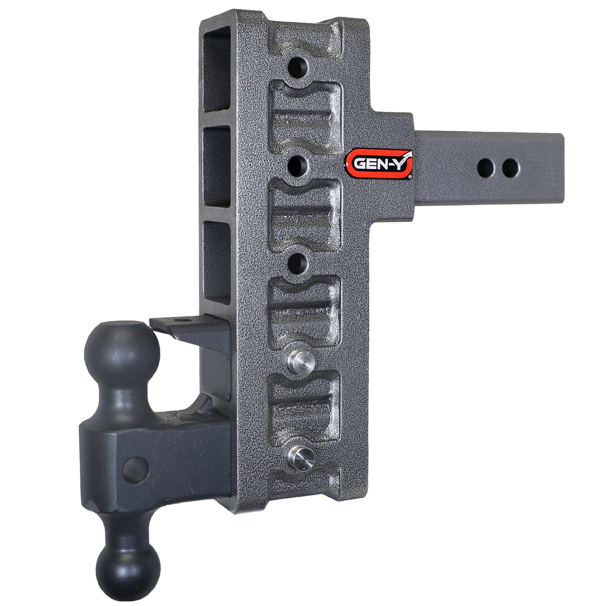 Gen-Y MEGA-DUTY 2.5" Offset Shank 3" Rise, 9" Drop 3K TW 21K Hitch & GH-061 Dual-Ball & GH-062 Pintle Lock