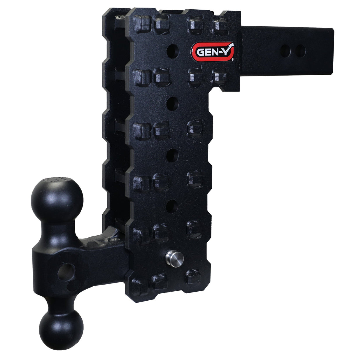 Gen-Y PHANTOM-X 2.5" Solid Shank 10" Drop 1.6K TW 16K Hitch & GH-051 Dual-Ball Mount