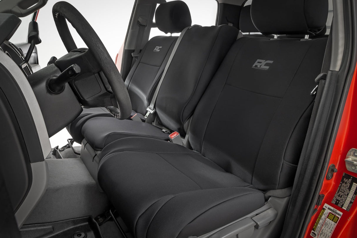 Rough Country Seat Covers | FR & RR | Double Cab | Toyota Tundra 2WD/4WD (2007-2013)
