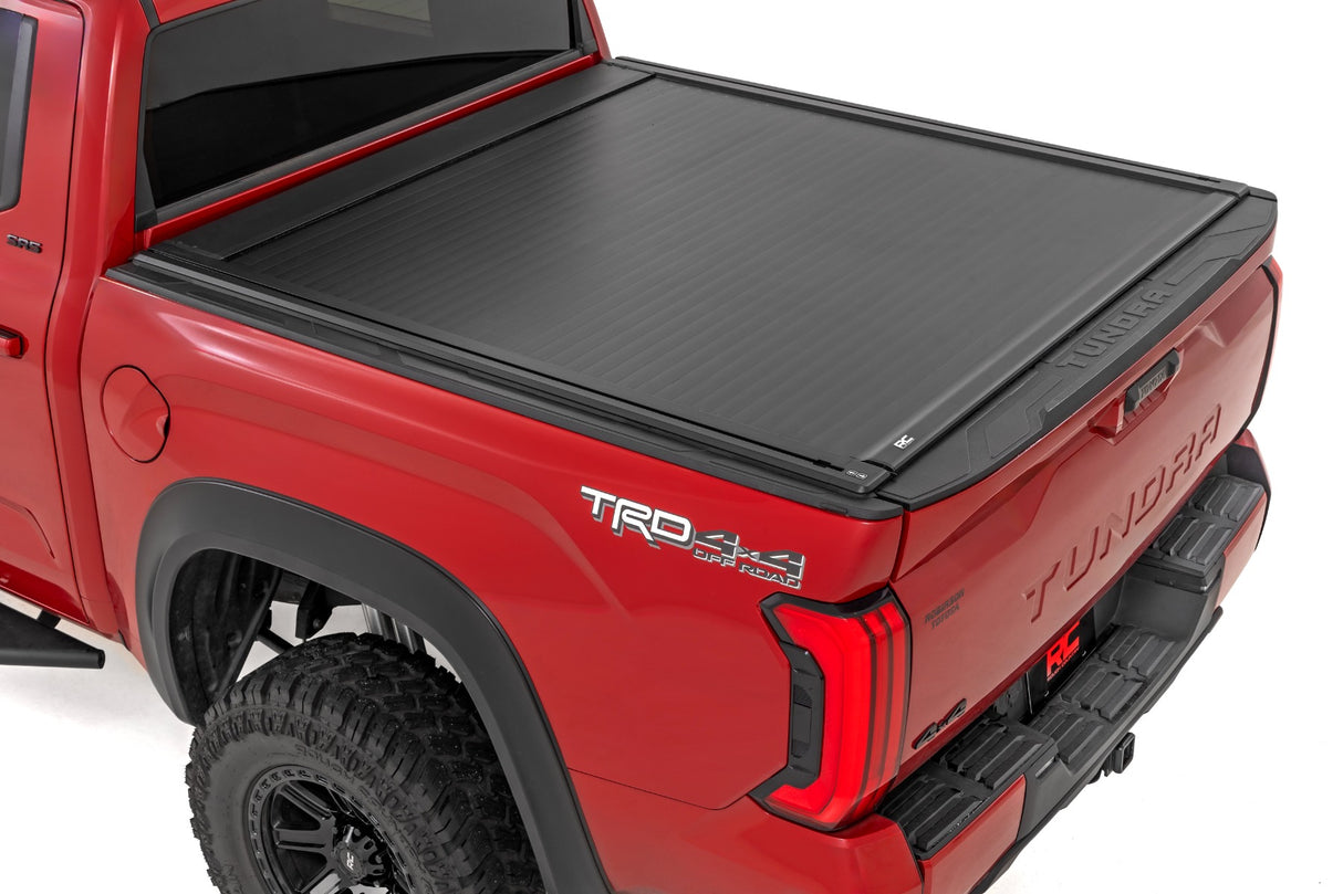 Rough Country Powered Retractable Bed Cover - 5'7" Bed - Toyota Tundra 2WD/4WD (2022-2026) - 51514551