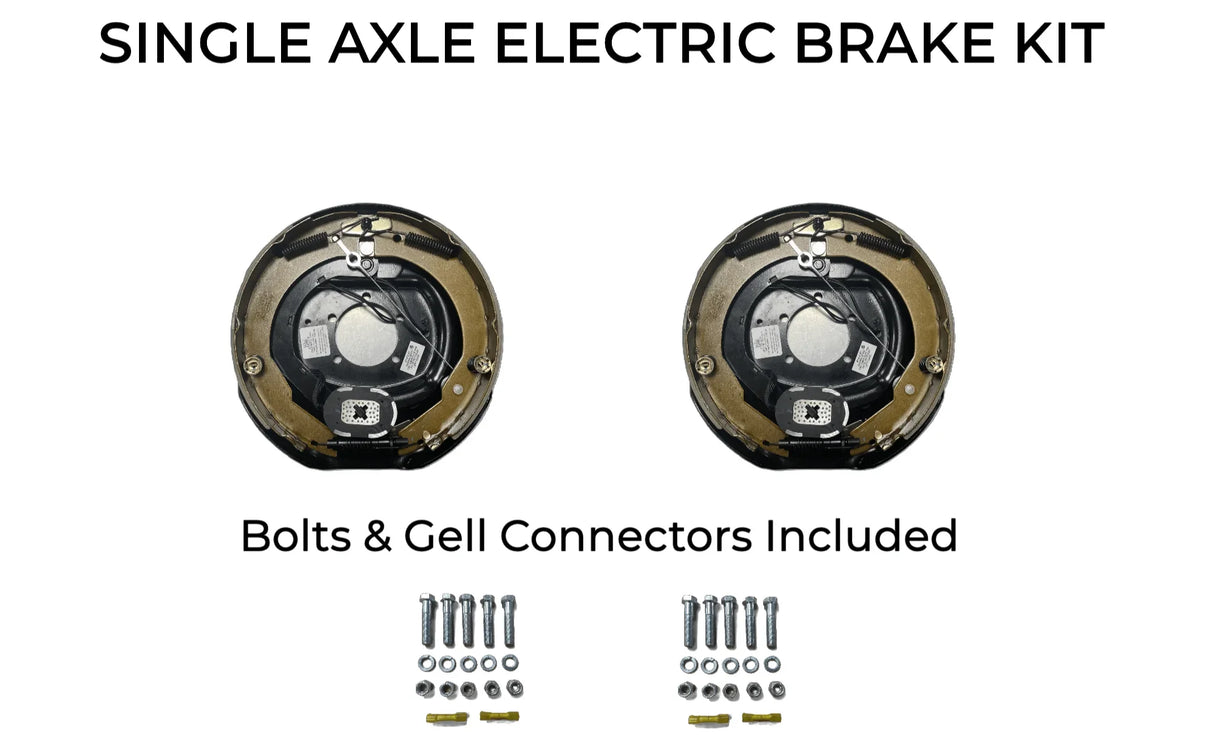 Single Axle Self Adjusting Electric Brake Kit Compatible with CornPro Trailers - Rodoc Leasing Sales & Service