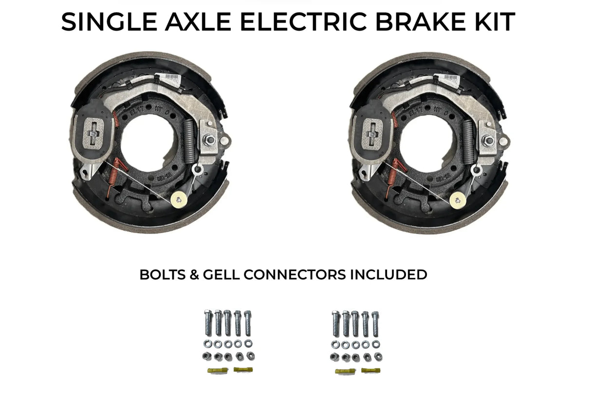 Single Axle Self Adjusting Electric Brake Kit Compatible with CornPro Trailers - Rodoc Leasing Sales & Service