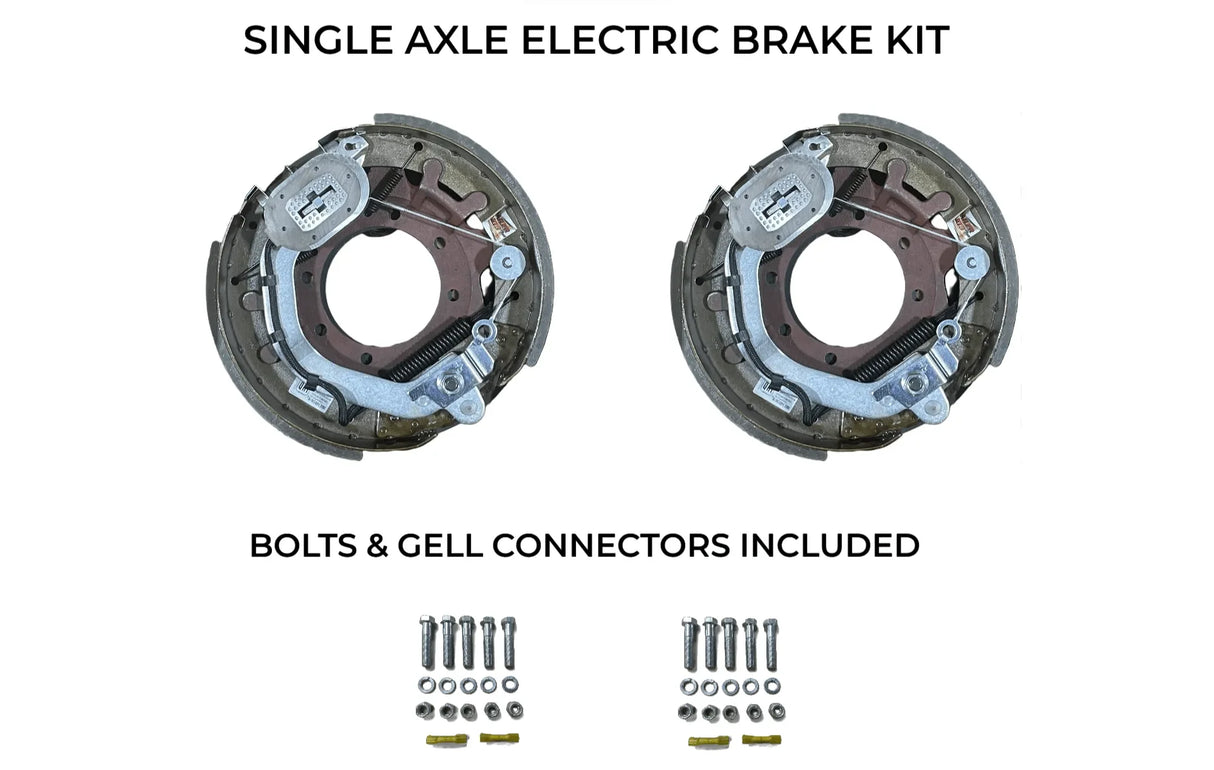 Single Axle Self Adjusting Electric Brake Kit Compatible with CornPro Trailers - Rodoc Leasing Sales & Service