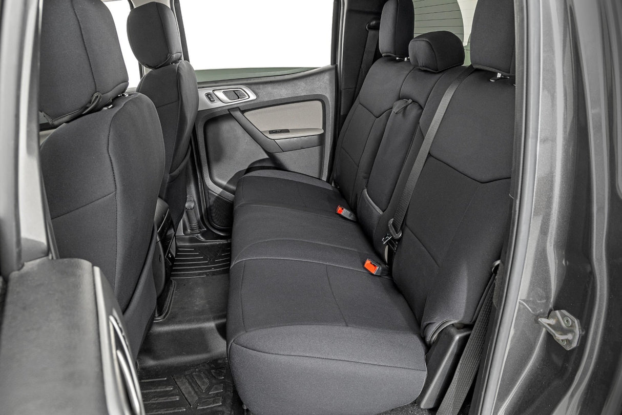 Rough Country Seat Covers | FR Bucket and RR Bench | Ford Ranger 2WD/4WD (2019-2026)