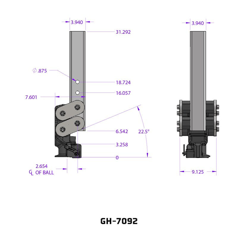 Gen-Y Spartan GH-7042 Torsion-Flex Gooseneck Coupler – SnapLatch Shock Absorbing Hitch