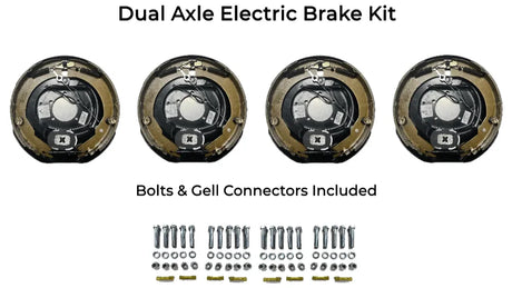 Dual Axle Self Adjusting Electric Brake Kit Compatible with IronBull Trailers - Rodoc Leasing Sales & Service