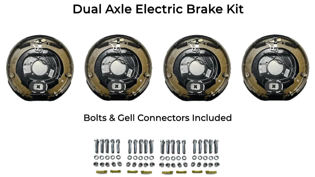 Dual Axle Self Adjusting Electric Brake Kit Compatible with IronBull Trailers - Rodoc Leasing Sales & Service