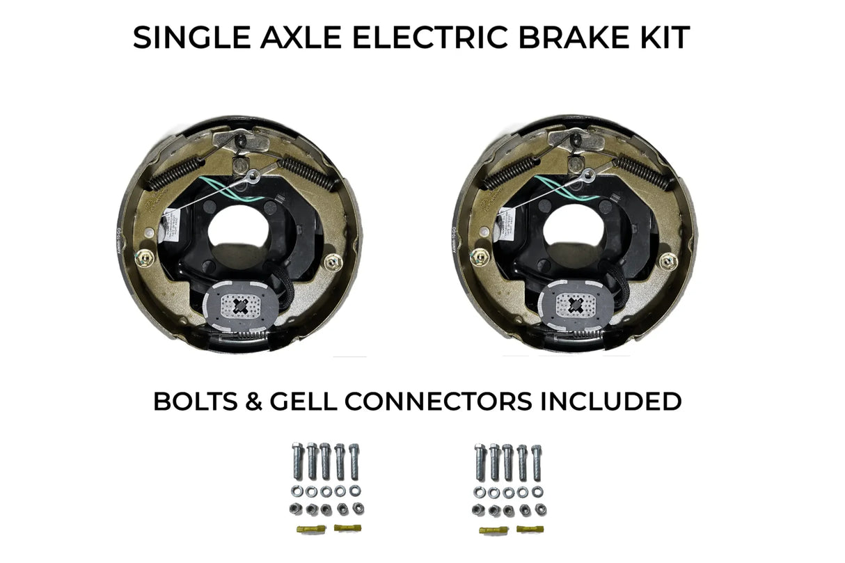 Single Axle Self Adjusting Electric Brake Kit Compatible with Ironbull Trailers - Rodoc Leasing Sales & Service