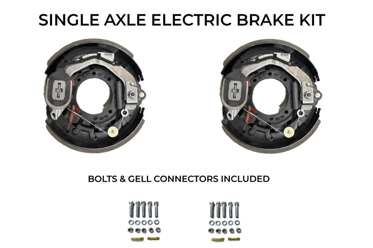 Single Axle Self Adjusting Electric Brake Kit Compatible with Ironbull Trailers - Rodoc Leasing Sales & Service