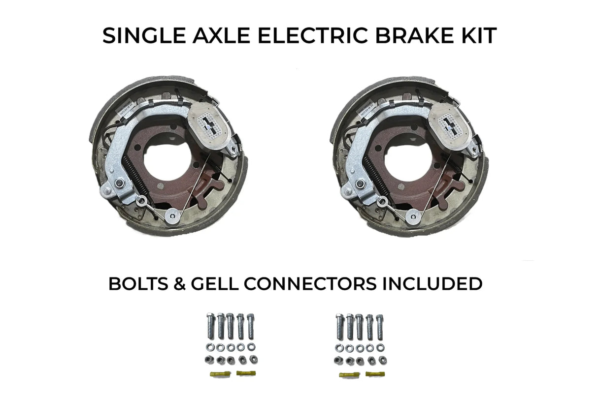 Single Axle Self Adjusting Electric Brake Kit Compatible with Ironbull Trailers - Rodoc Leasing Sales & Service