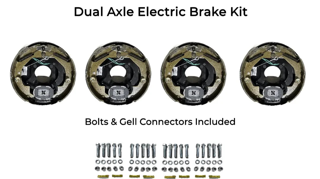 Dual Axle Self Adjusting Electric Brake Kit Compatible with IronBull Trailers - Rodoc Leasing Sales & Service