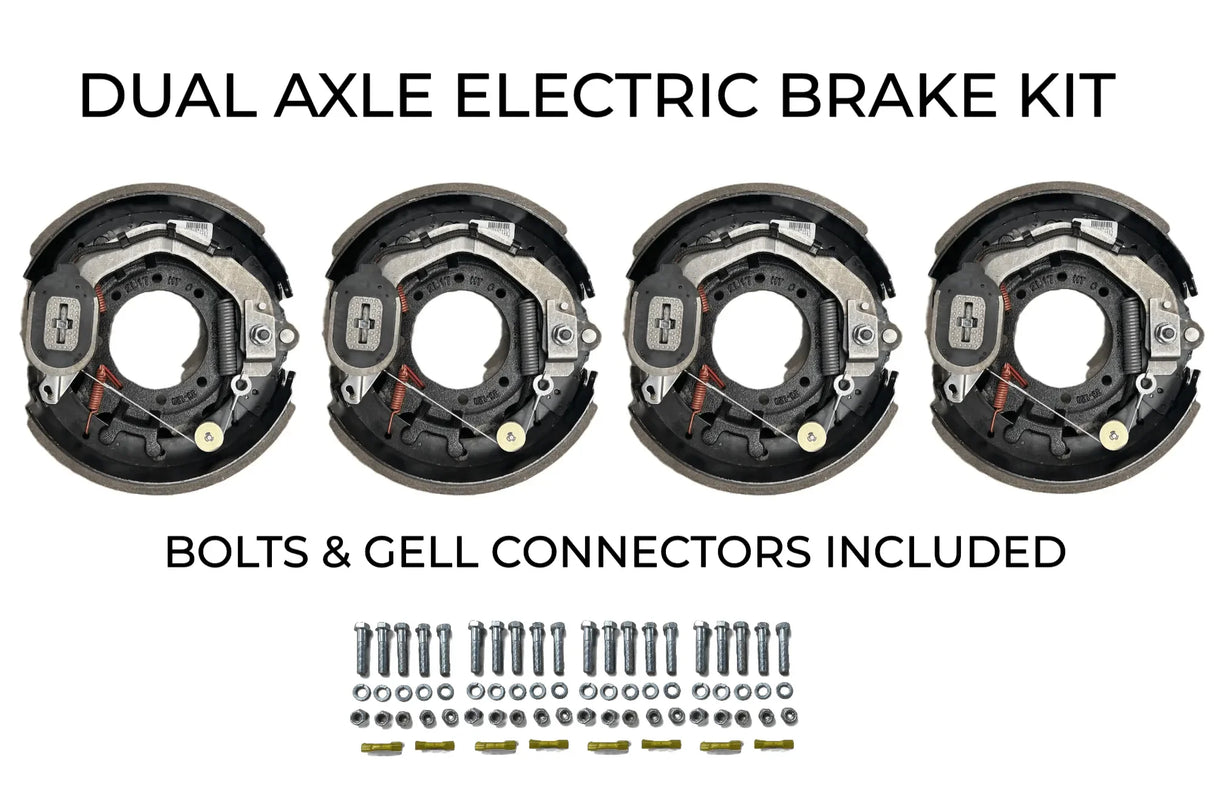 Dual Axle Self Adjusting Electric Brake Kit Compatible with IronBull Trailers - Rodoc Leasing Sales & Service