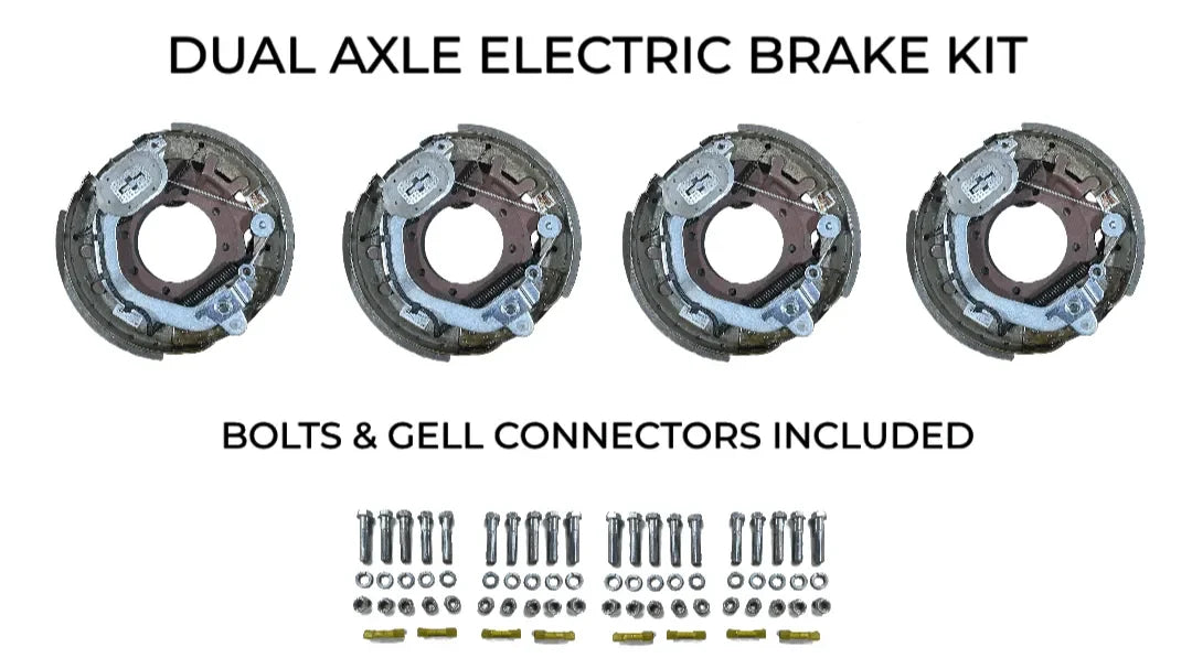 Dual Axle Self Adjusting Electric Brake Kit Compatible with IronBull Trailers - Rodoc Leasing Sales & Service