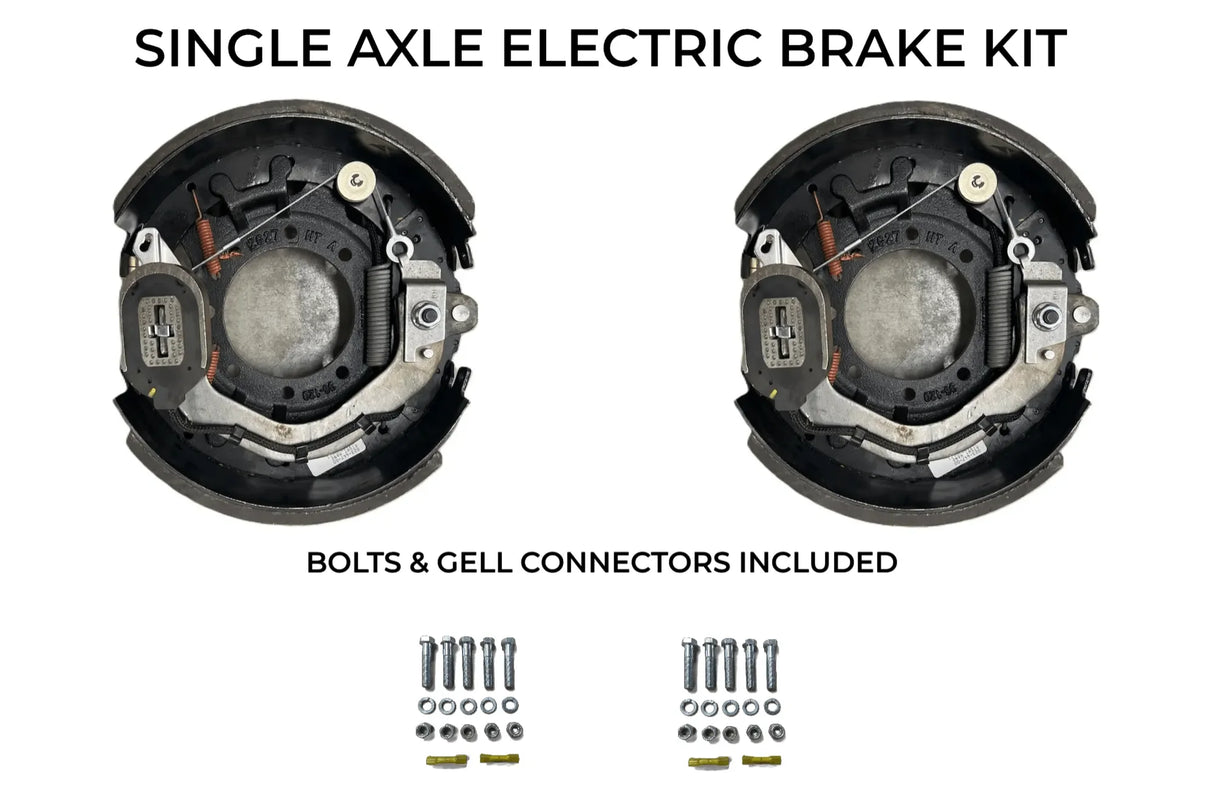 Single Axle Self Adjusting Electric Brake Kit Compatible with Ironbull Trailers - Rodoc Leasing Sales & Service