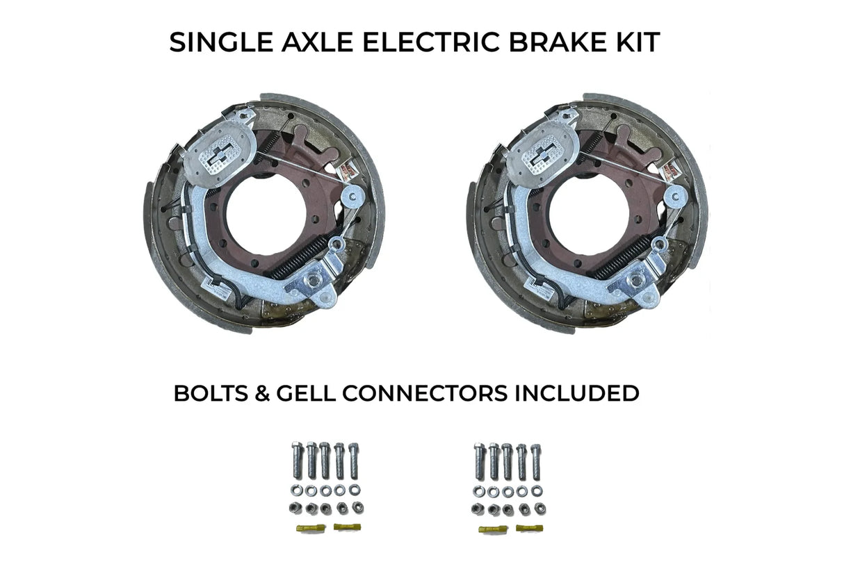 Single Axle Self Adjusting Electric Brake Kit Compatible with Ironbull Trailers - Rodoc Leasing Sales & Service