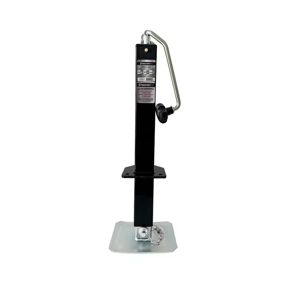 Trailer parts pro jack with drop leg Setback A-Frame on a white background