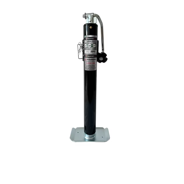Trailer Parts Pro Pipe Mount Drop Leg Jack, 5000lb, Top Wind, 15" Lift