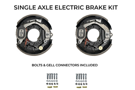 Single Axle Self Adjusting Electric Brake Kit Compatible with PJ Trailers - Rodoc Leasing Sales & Service