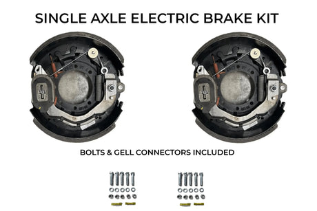 Single Axle Self Adjusting Electric Brake Kit Compatible with PJ Trailers - Rodoc Leasing Sales & Service