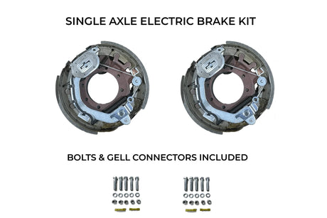 Single Axle Self Adjusting Electric Brake Kit Compatible with PJ Trailers - Rodoc Leasing Sales & Service