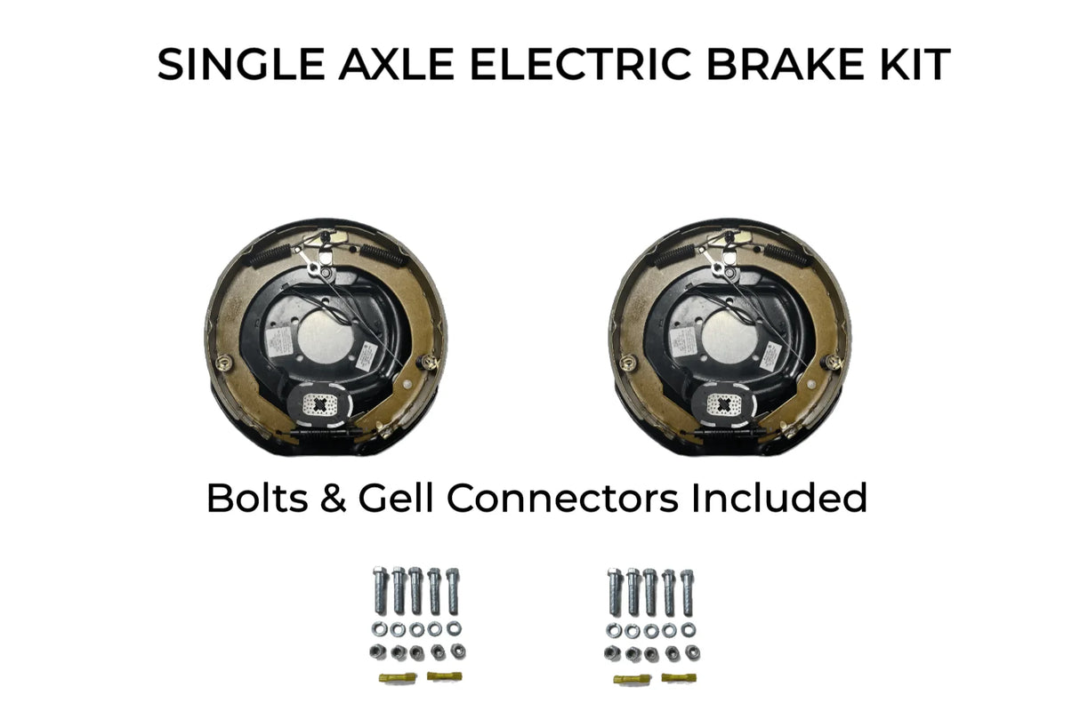 Single Axle Self Adjusting Electric Brake Kit Compatible with PJ Trailers - Rodoc Leasing Sales & Service