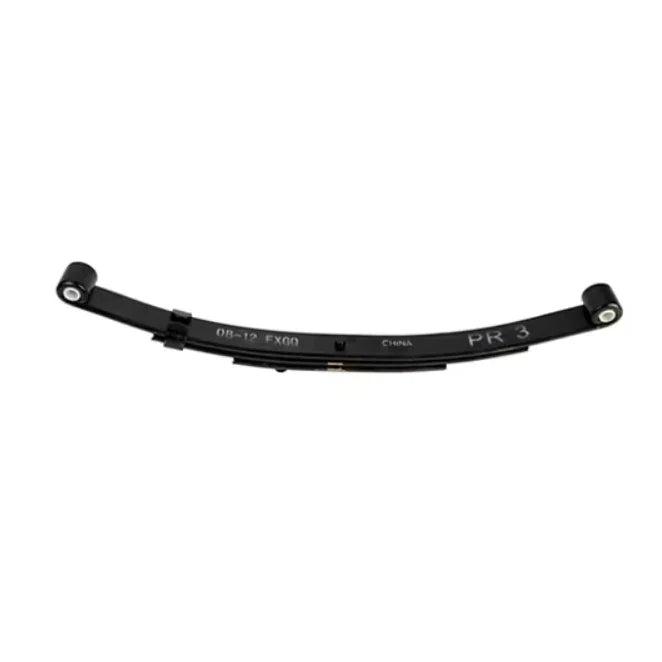 Black steel leaf spring suspension part labeled PR 3 for trucks or trailers