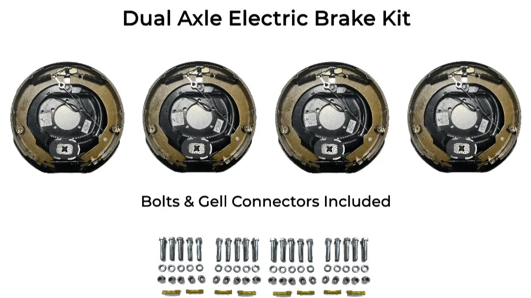 Dual Axle Self Adjusting Electric Brake Kit Compatible with Stealth Trailers - Rodoc Leasing Sales & Service