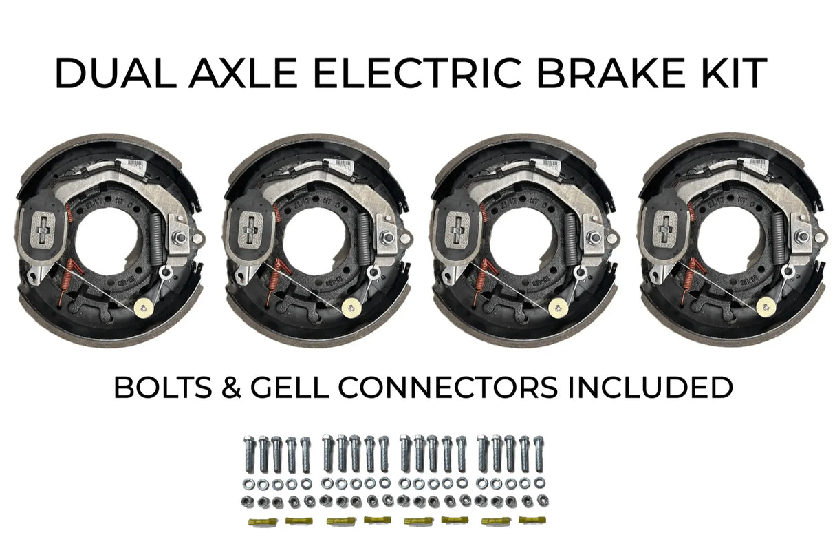 Dual Axle Self Adjusting Electric Brake Kit Compatible with Sure-Trac Trailers - Rodoc Leasing Sales & Service