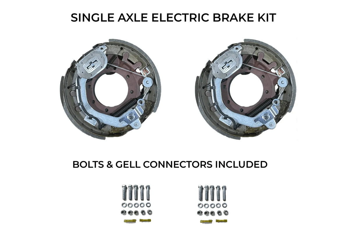 Single Axle Self Adjusting Electric Brake Kit Compatible with Sure-Trac Trailers - Rodoc Leasing Sales & Service