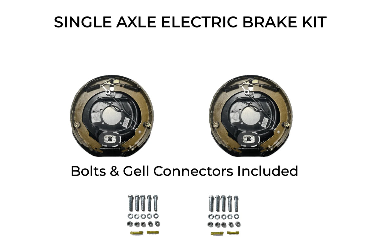 Single Axle Self Adjusting Electric Brake Kit Compatible with Texas Bragg Trailers - Rodoc Leasing Sales & Service